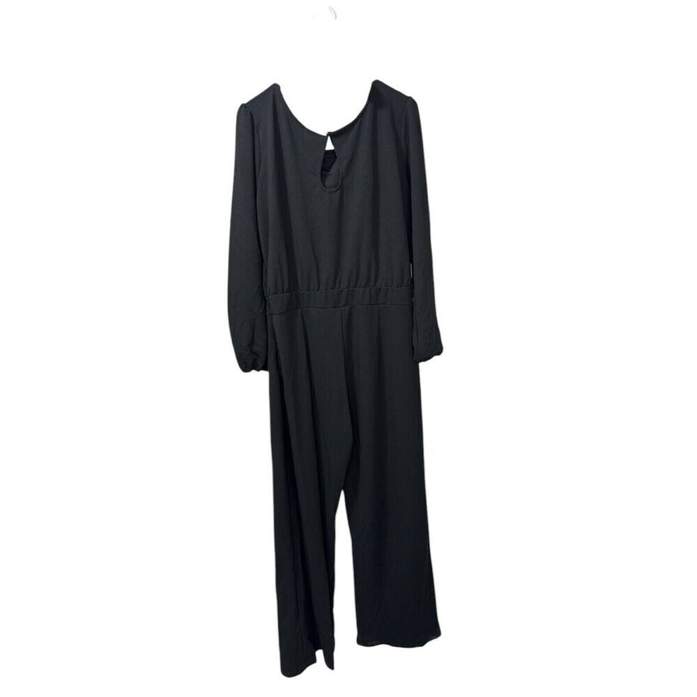 Women’s black, long sleeve, Wide Leg Jumper Side Zip